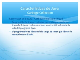Java y sus caracteristicas | PPT