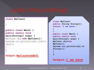 Java.lang.object | PPT