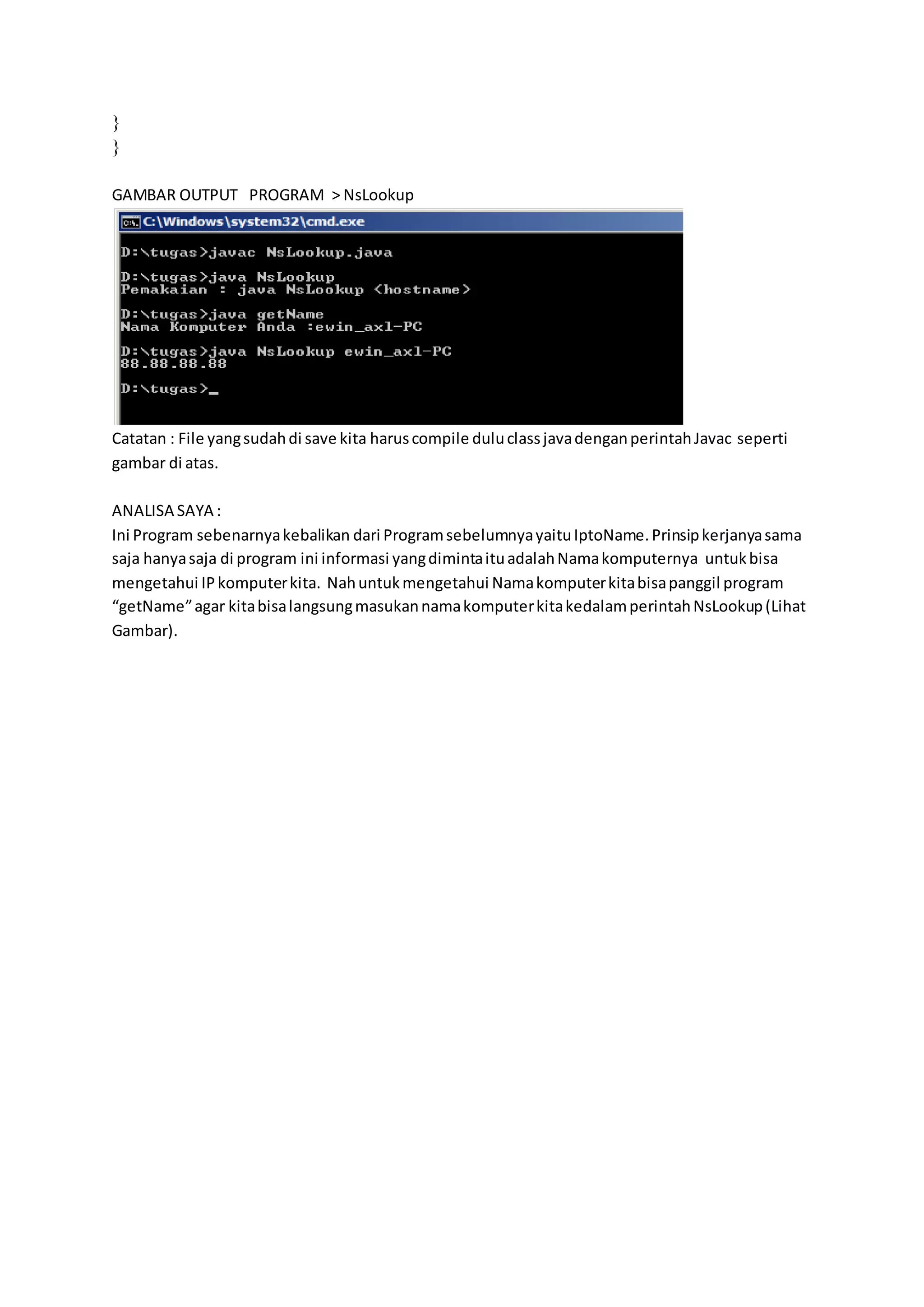 contoh Program sederhana Java dan penjelasan programnya | PDF