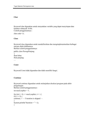 Struktur Pemrograman Java | PDF