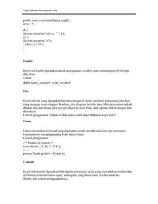 Struktur Pemrograman Java | PDF