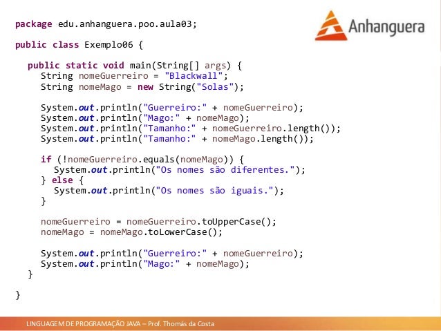 Linguagem de Programação Java