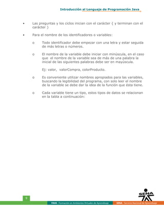 Lenguaje de Programación Java | PDF