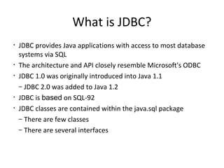 JDBC Connectivity Model | PPT