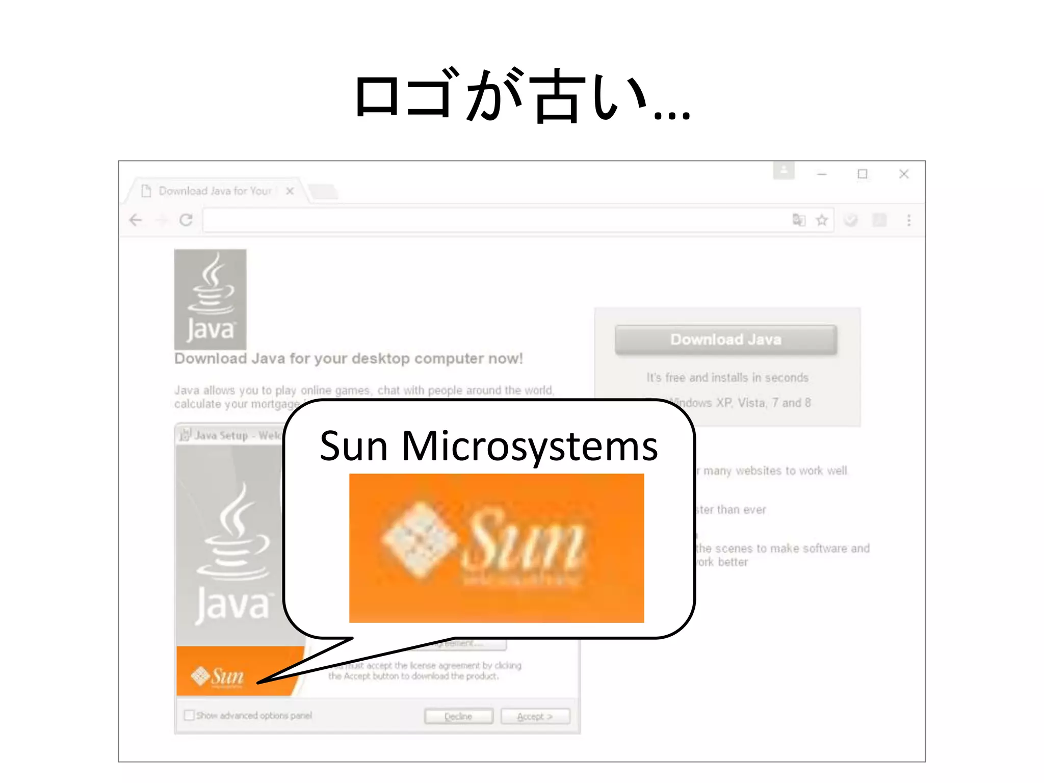ロゴが古い…
Sun Microsystems
 
