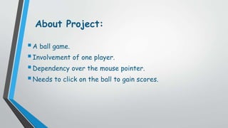 Game using Java | PPTX