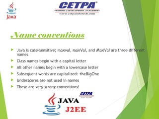 INTRODUCTION TO JAVA | PPT
