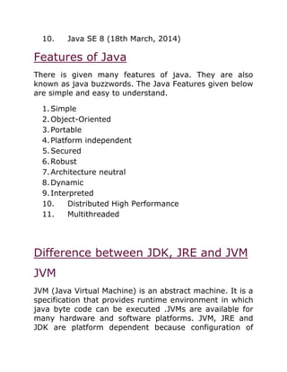 A seminar report on core java | PDF