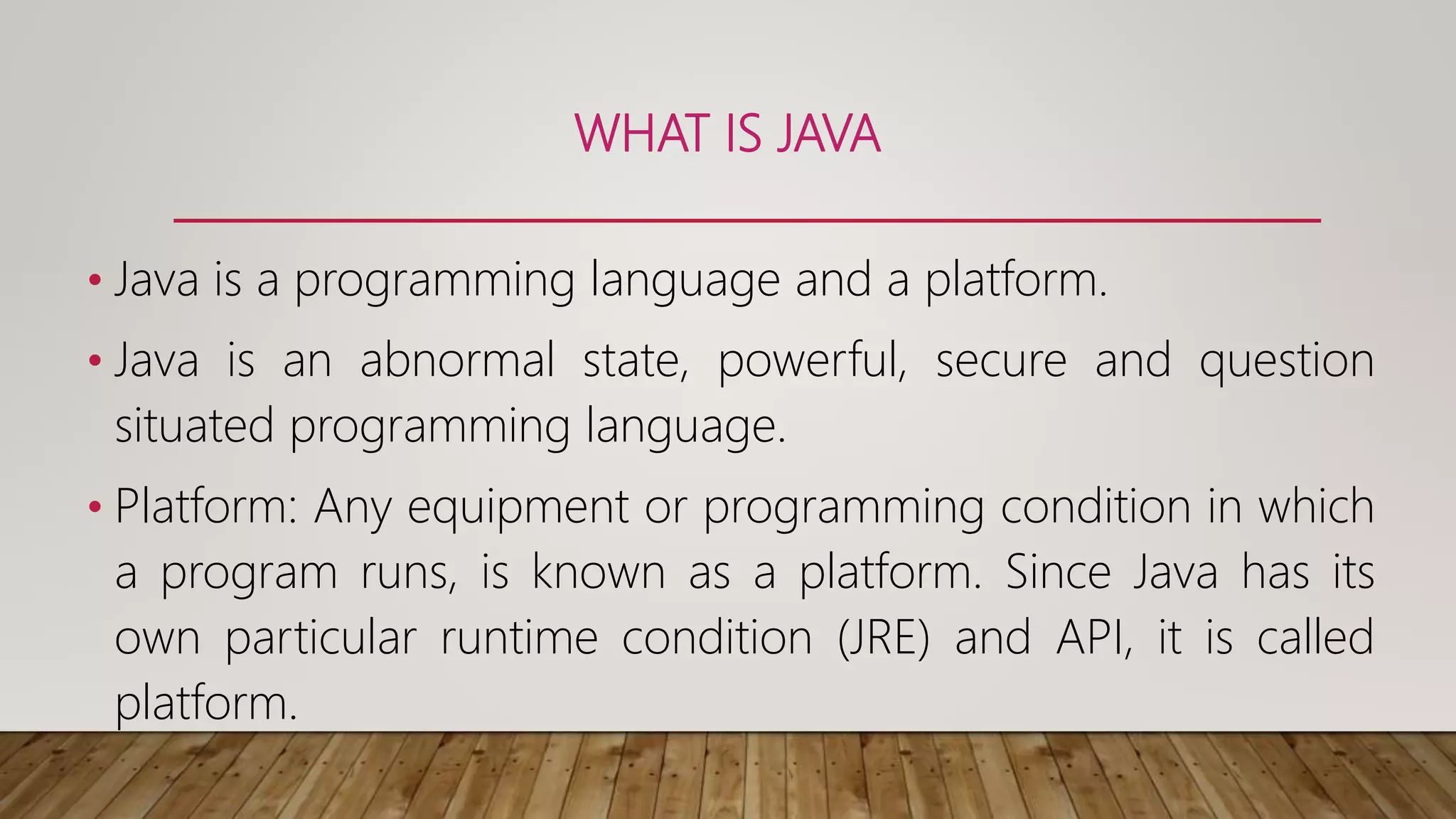 What is Java and its example | PPTX