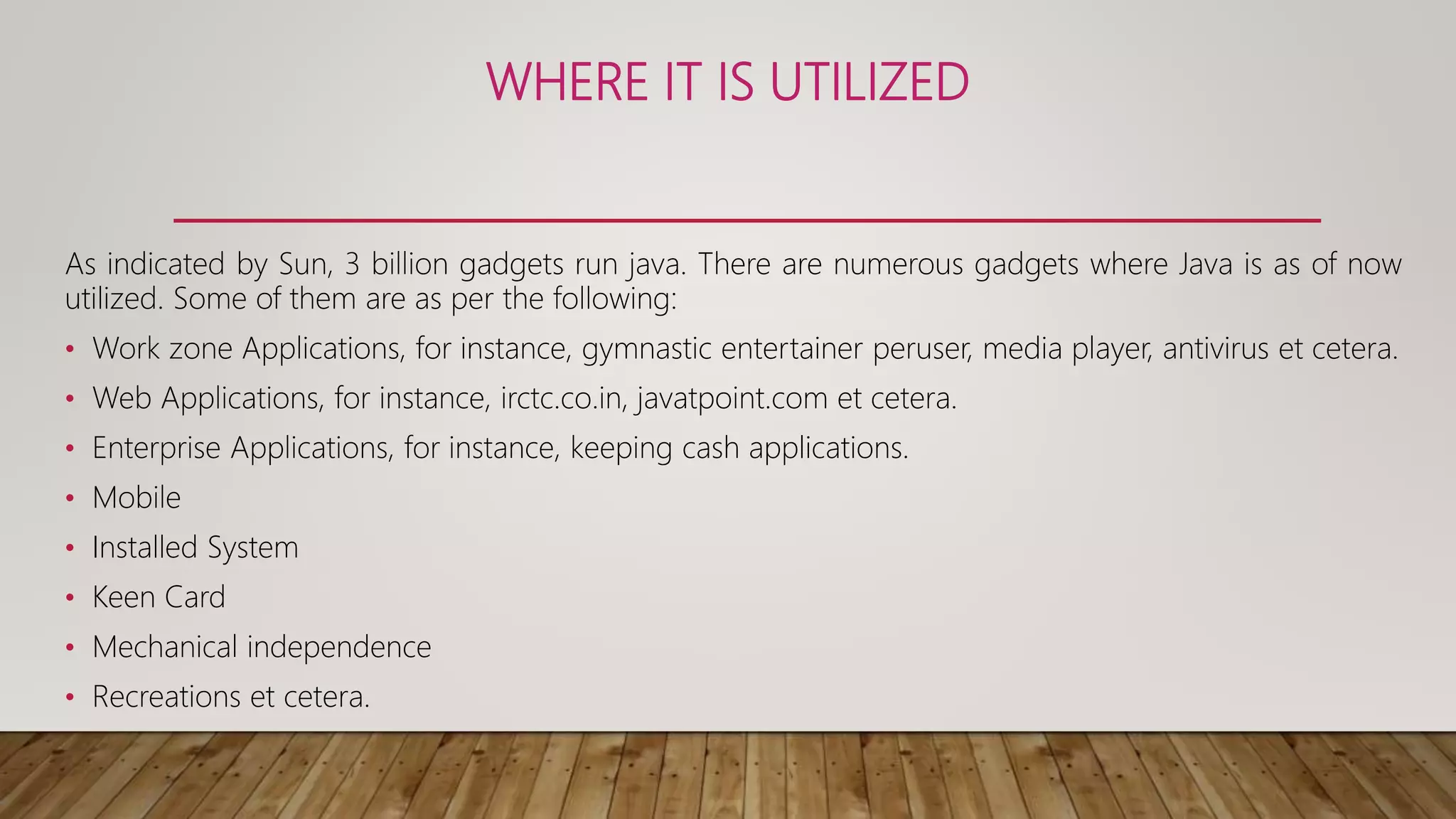 What is Java and its example | PPTX