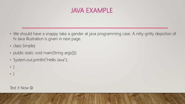 What is Java and its example | PPT