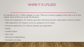 What is Java and its example | PPTX