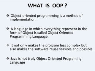 what is java? | PPTX | Programming Languages | Computing