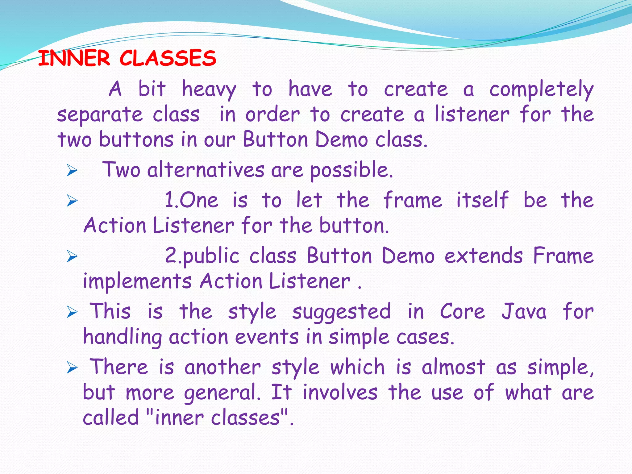 GUI components in Java | PPT