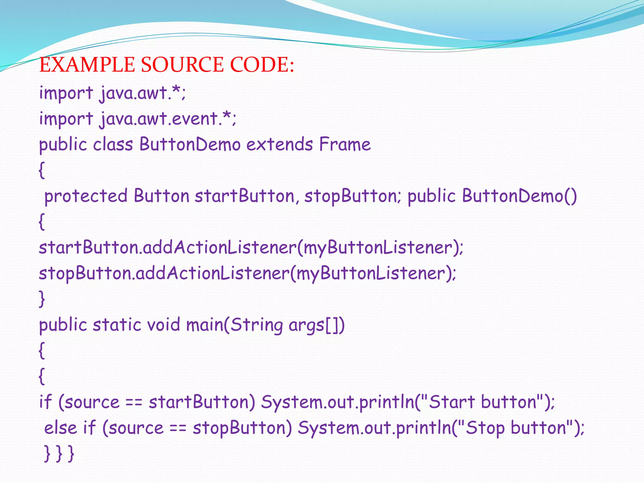 GUI components in Java | PPT
