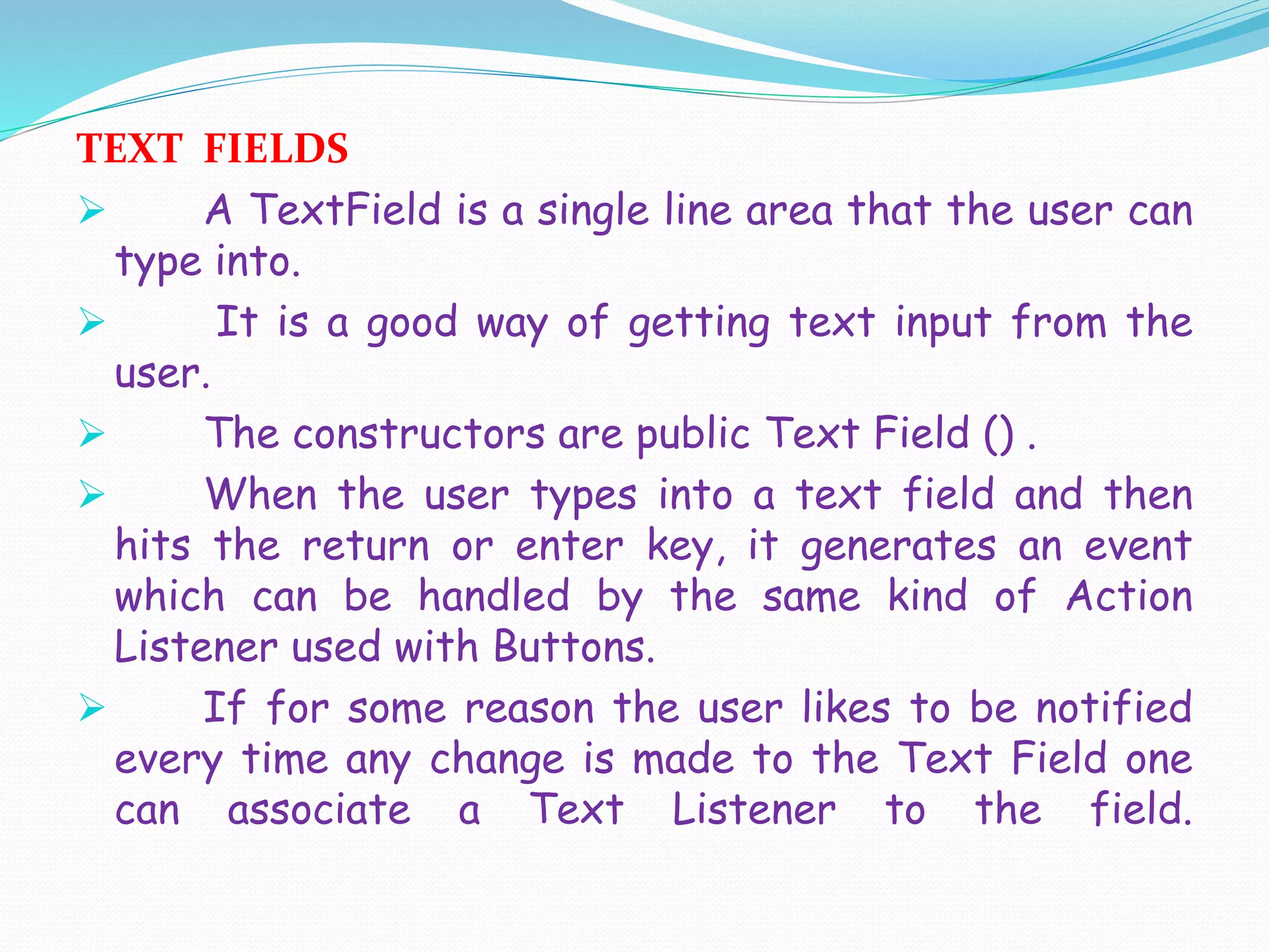 GUI components in Java | PPT