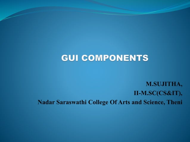 GUI components in Java | PPT