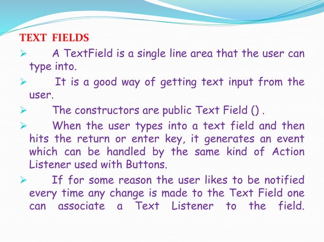 GUI components in Java | PPT