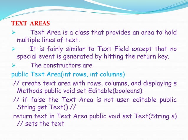 GUI components in Java | PPT