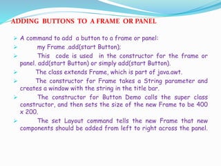 GUI components in Java | PPTX