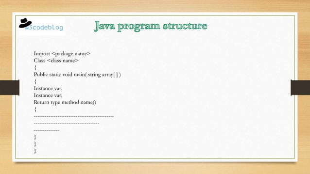Java program structure | PPT