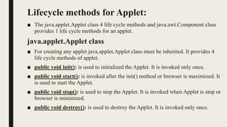 Applet | PPT