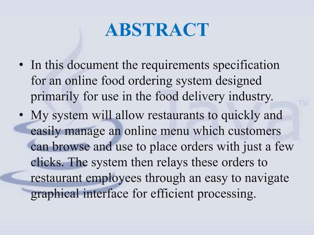 Online Food Ordering System | PPTX