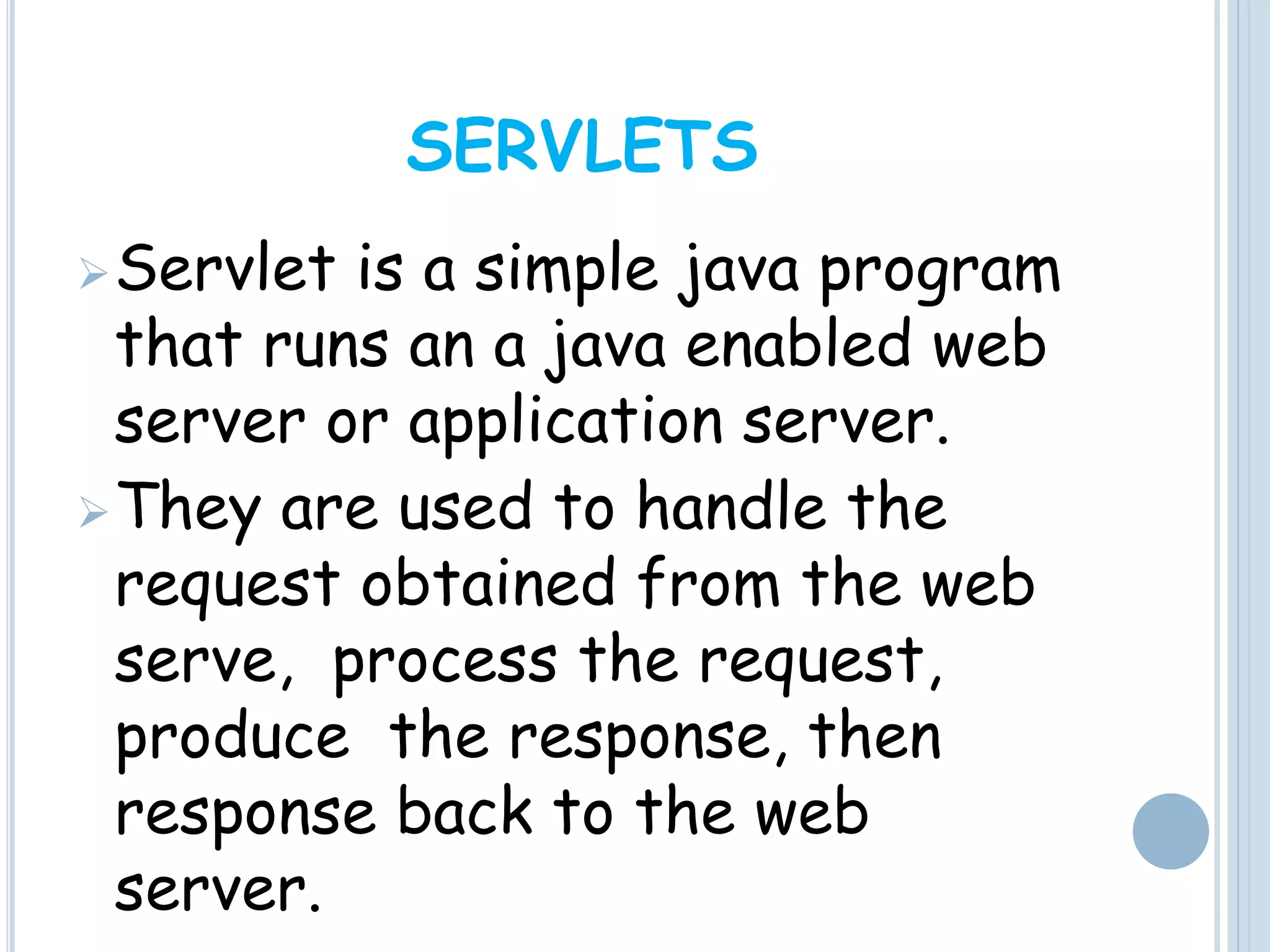 servlet in java | PPTX