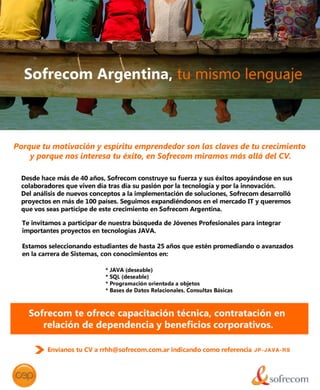 Sofrecom Argentina. Programas de Capacitación