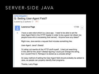 S E R V E R - S I D E J AVA
 