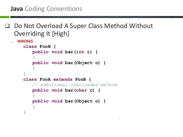 Java & J2EE Coding Conventions