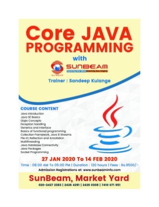 Best Java Training Institute Pune | Java Certification course | SunBeam Institute Pune