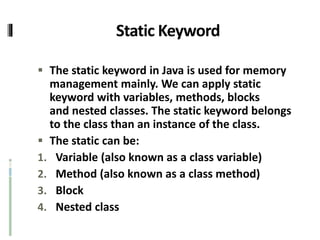 This and Static Keyword | PPT