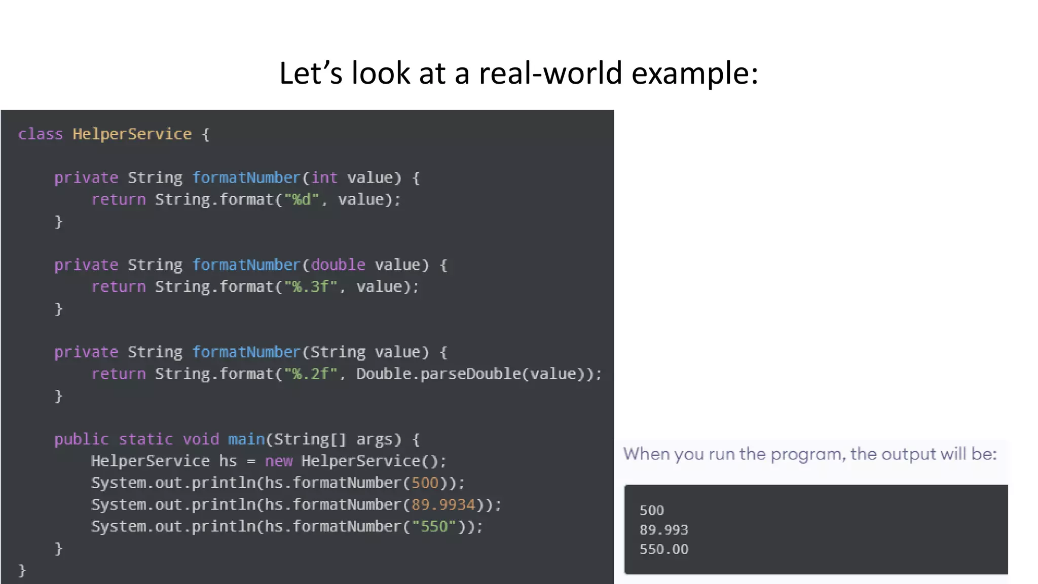 Let’s look at a real-world example:
 