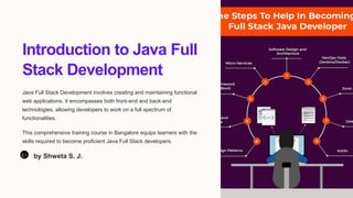 Java Full Stack Development Training Course In Bangalore | PPT