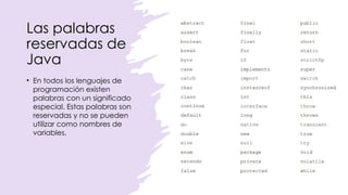 Fundamentos y Estructura de Programación en Java para Principiantes | PPTX