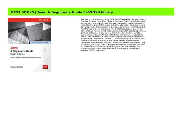 Best Books Java A Beginner S Guide E Books Library