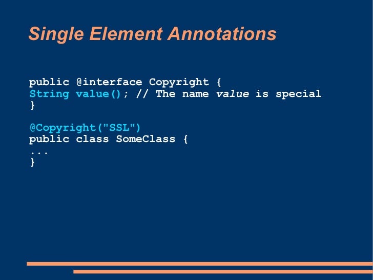 Java annotations for in development code - sherytropical