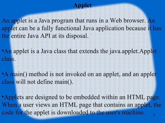 Java applet | PPT