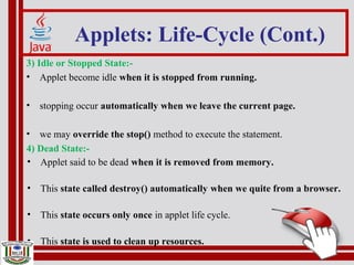 Java applets | PPT | Programming Languages | Computing