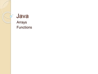 Java arrays | PPT image.