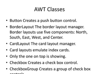Java awt | PPT