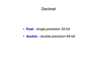 Java basic data types | PDF | Programming Languages | Computing