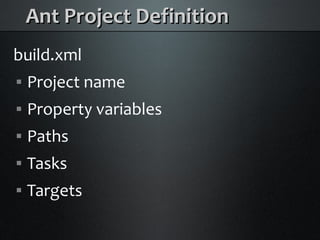 Java Builds with Maven and Ant