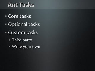 Java Builds with Maven and Ant