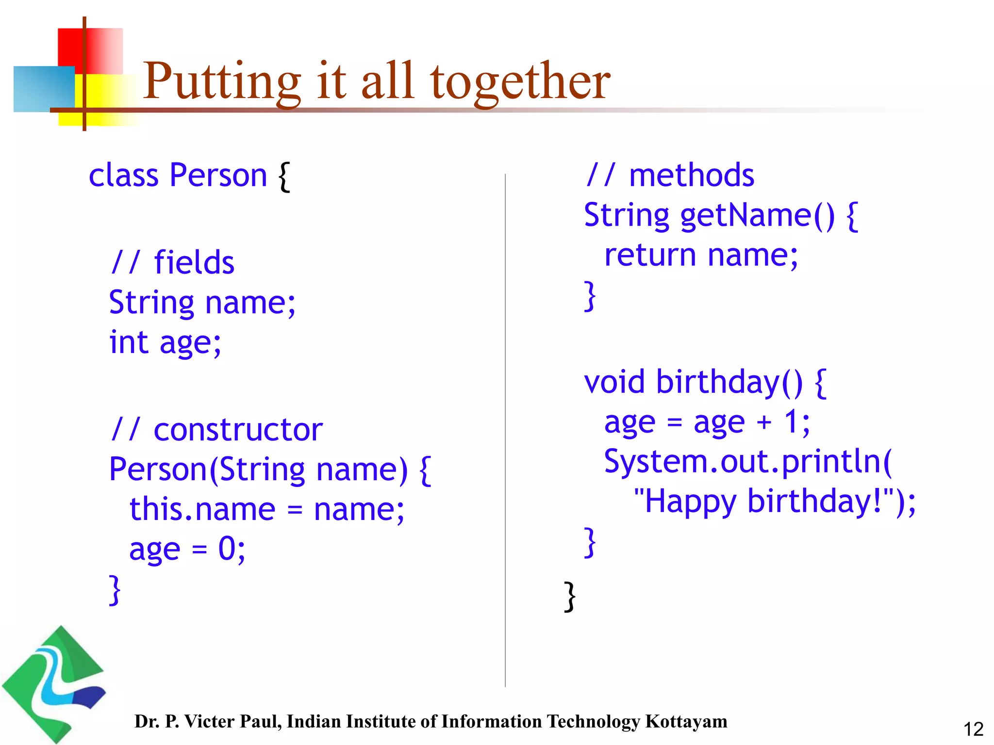 Java - Class Structure | PPT
