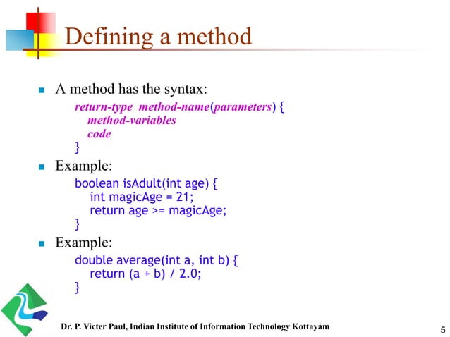 Java - Class Structure | PPT