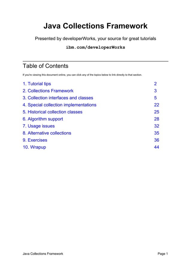 Java Collections Framework | PPT