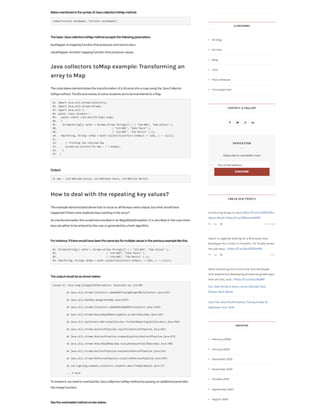 Java 8 Collectors Tomap Java 8 Collectors Tomap