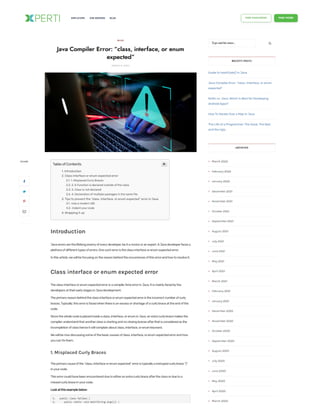 Java Compiler Error Class Interface Enum Expected | PDF